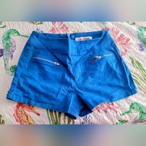 Vibrant Blue High Waist Shorts